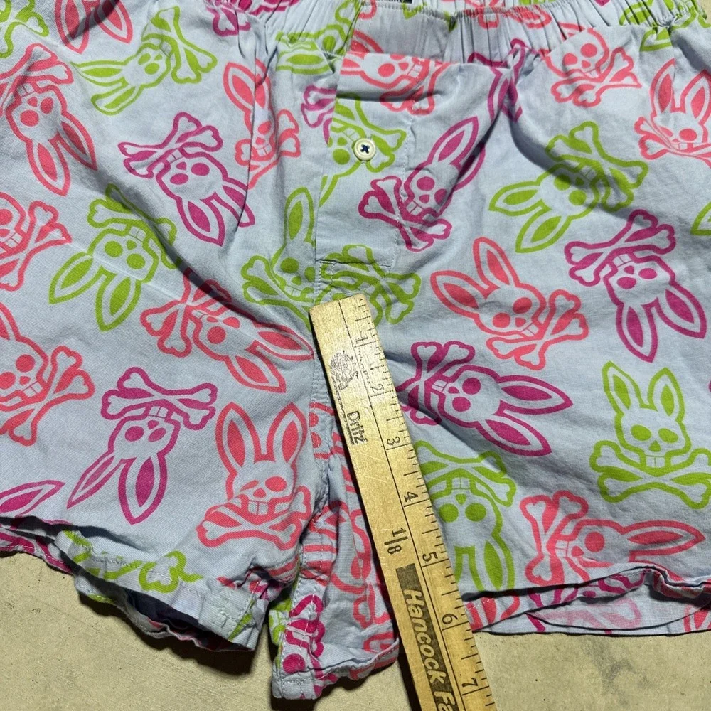 Psycho Bunny Boxer Sleep Shorts with Embroidered Logo SZ Medium Colorful